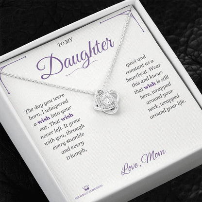 Personalized Love Knot Necklace for daughter