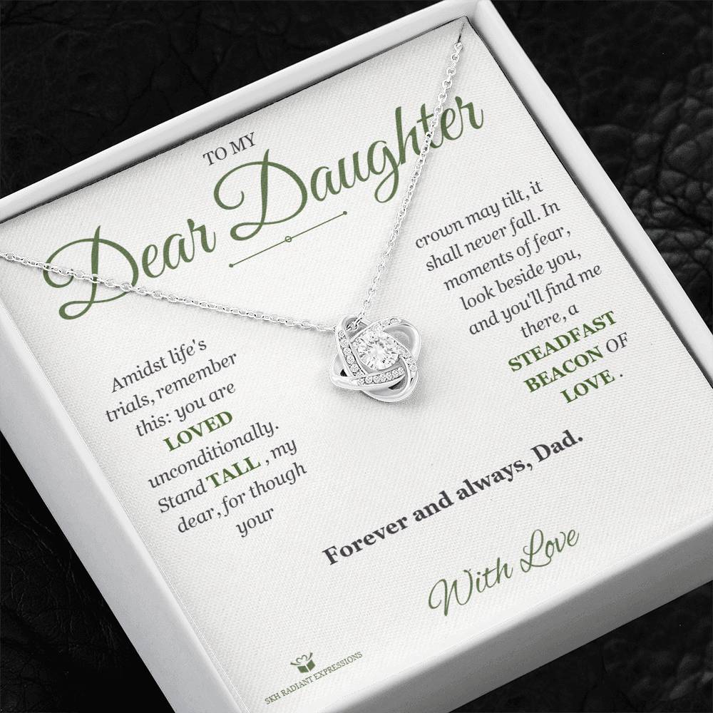 Radiating Love - Love Knot Necklace for Daughter