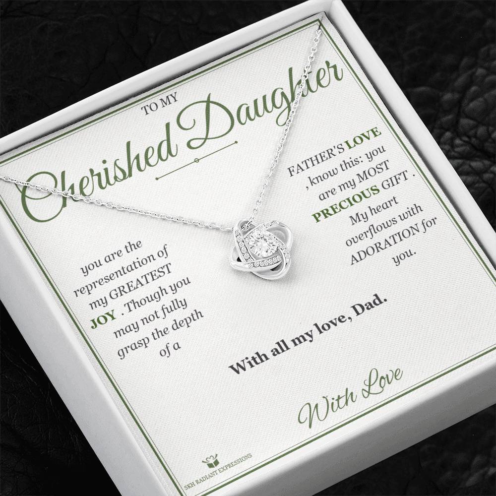 A Father's Adoration - Love Knot Necklace for Daughter