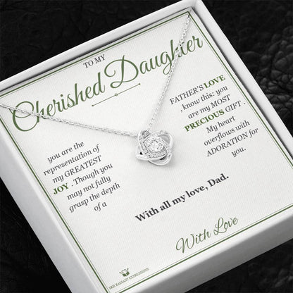 A Father's Adoration - Love Knot Necklace for Daughter