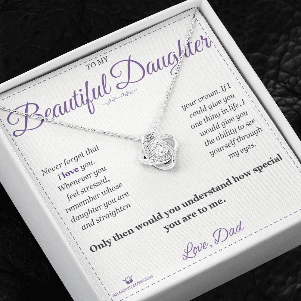 A Father's Love - Love Knot Necklace for Daughter