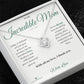 Love Knot Necklace with personalized message card for mom