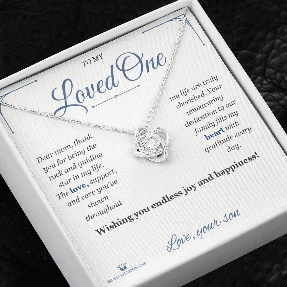 Dear Mom - Love Knot Necklace for Daughter