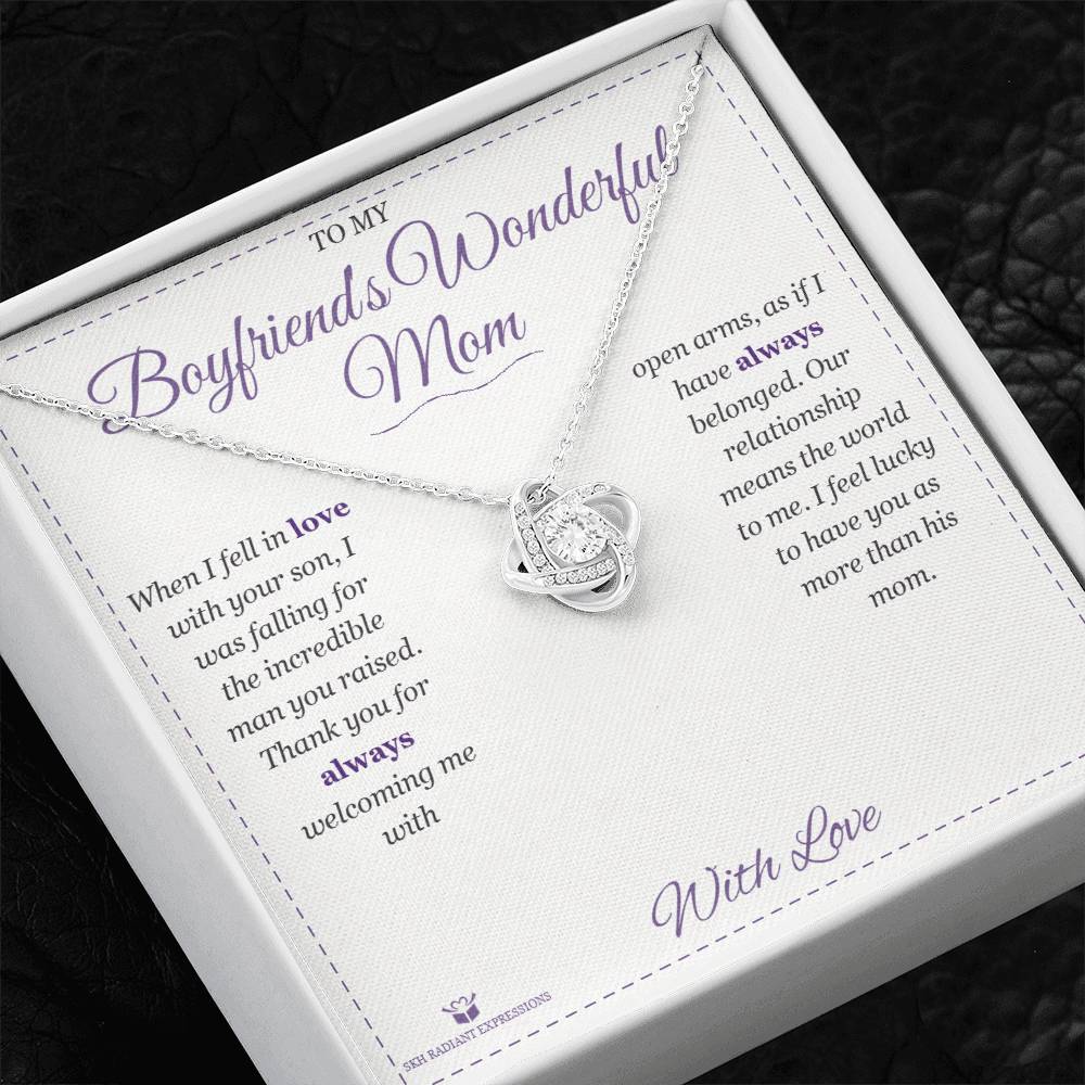 The Woman You Raised - Love Knot Necklace for Boyfriend's Mom