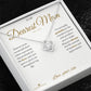 Love Knot Necklace with personalized message card for mom