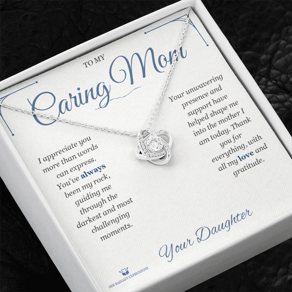 My Rock and Guide - Love Knot Necklace for Mom