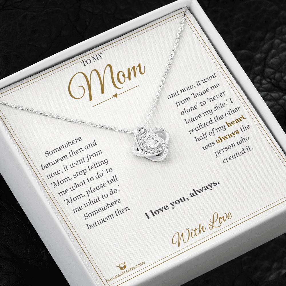Personalized Love Knot Necklace for mom
