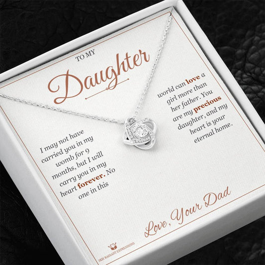 My Heart Is Your Home - Love Knot Necklace for Daughter - personalized keepsake gift from SKH Radiant Expressions