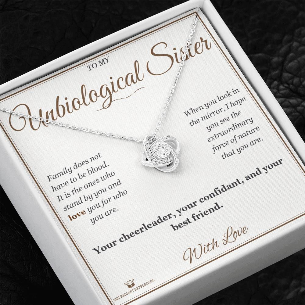 A Bond Beyond Blood - Love Knot Necklace for Sister