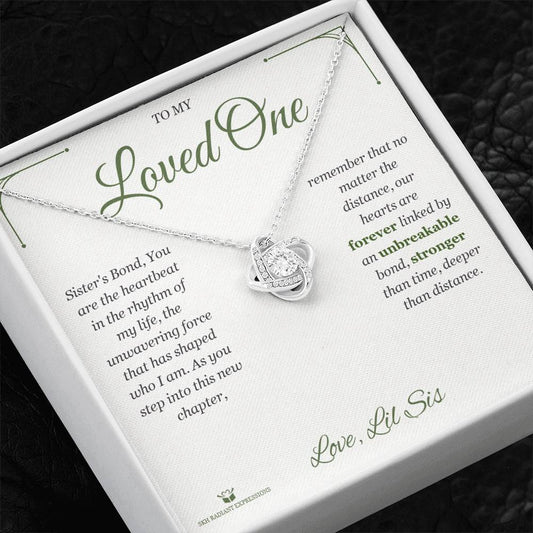 Sister's Bond - Love Knot Necklace for Daughter - personalized keepsake gift from SKH Radiant Expressions