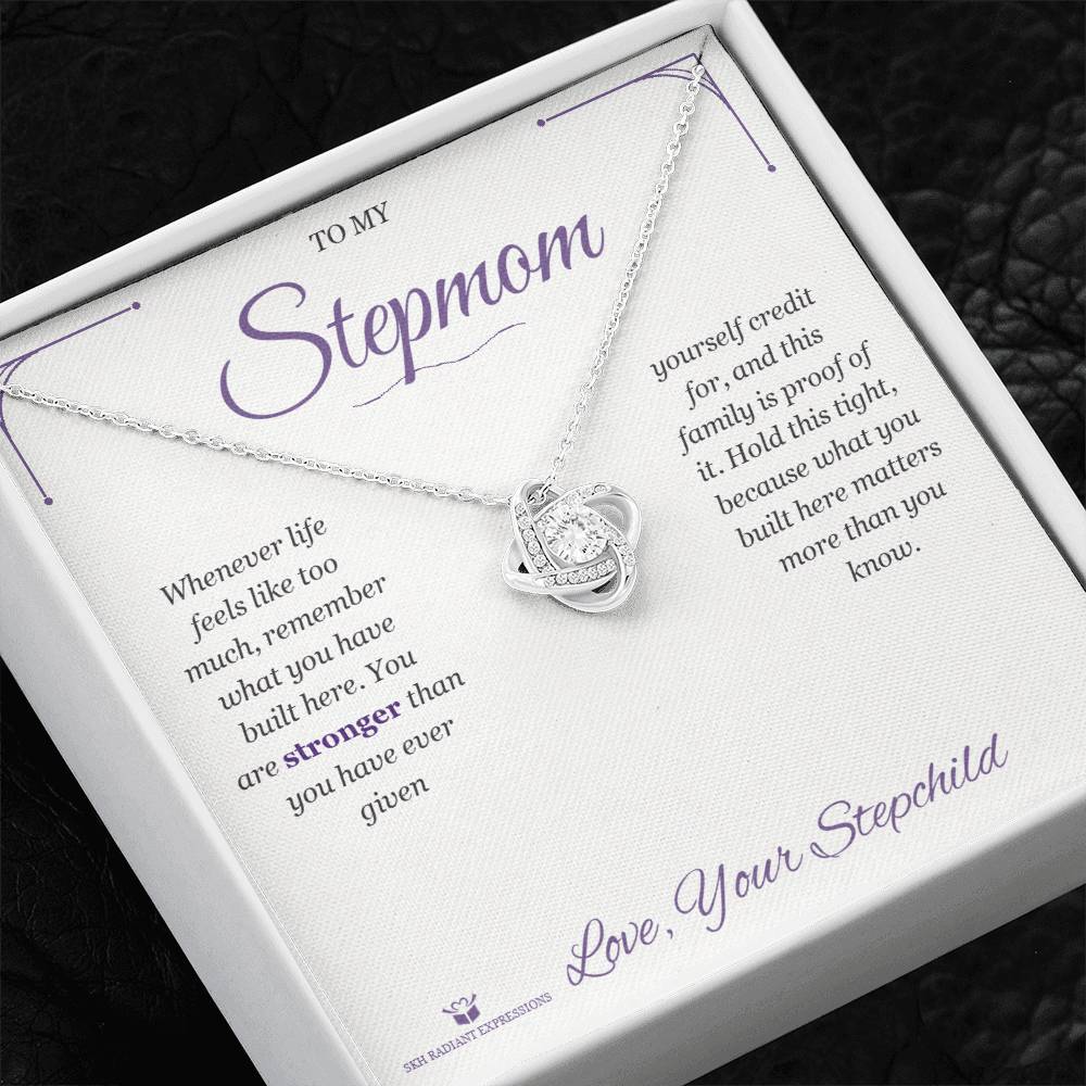 Braver Than You Believe - Love Knot Necklace for Stepmom