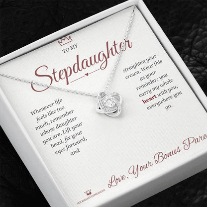 What does a Love Knot Necklace mean - gift for stepdaughter