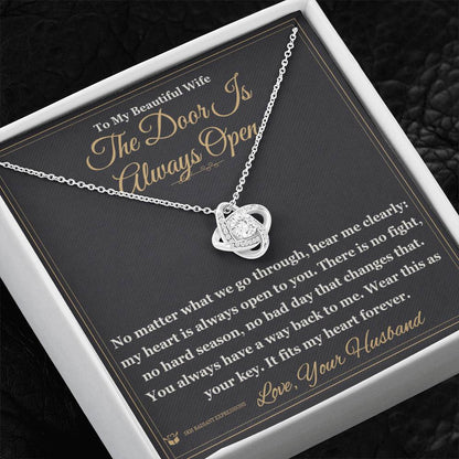 Personalized Love Knot Necklace for wife