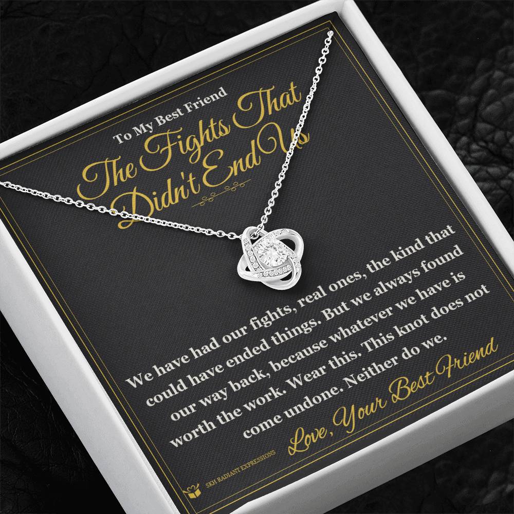 Personalized Love Knot Necklace for best friend