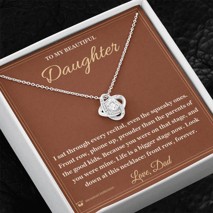 Personalized Love Knot Necklace for daughter