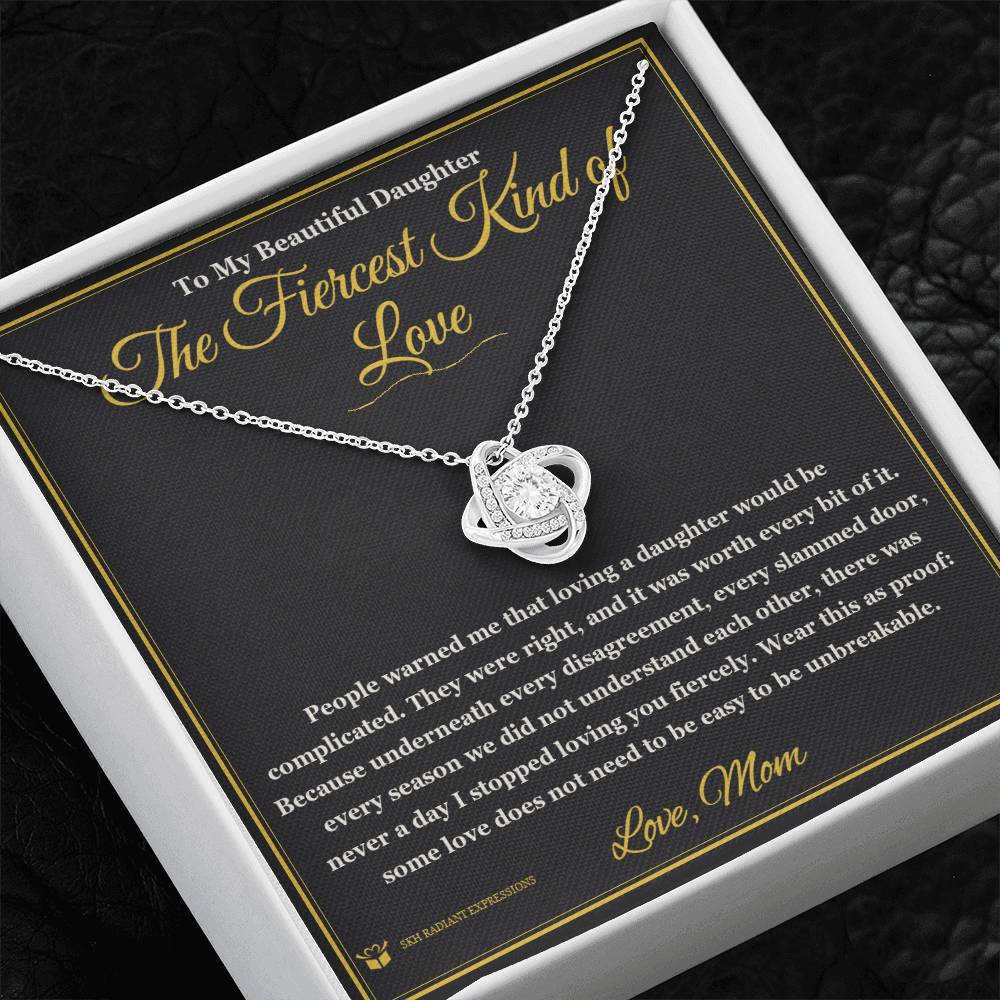 Personalized Love Knot Necklace for daughter