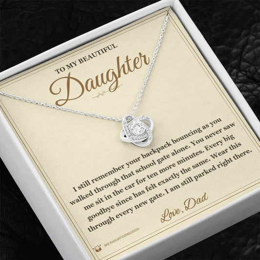 The School Gate - Love Knot Necklace for Daughter - personalized keepsake gift from SKH Radiant Expressions