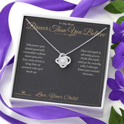 Personalized Love Knot Necklace for mom