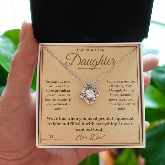 The Silent Promise - Love Knot Necklace for Daughter