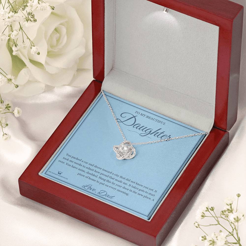 Brave New City - Love Knot Necklace for Daughter - personalized keepsake gift from SKH Radiant Expressions