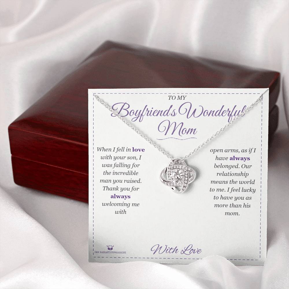 The Woman You Raised - Love Knot Necklace for Boyfriend's Mom