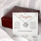 Love Knot Necklace engraved with your own words for daughter