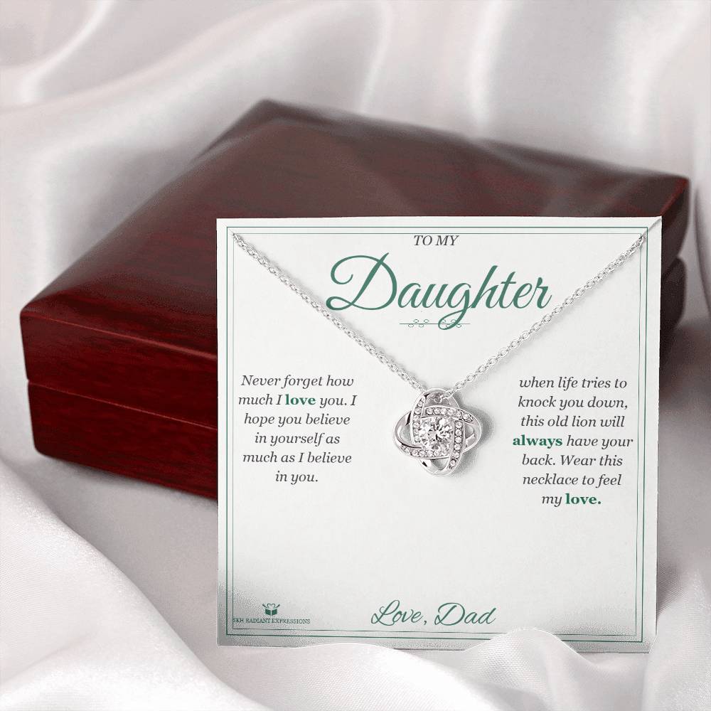 Proud to Be Your Father - Love Knot Necklace for Daughter