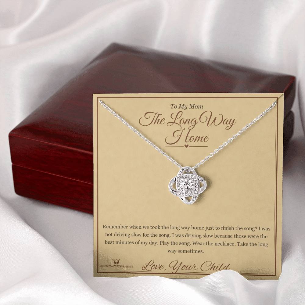 The Long Way Home - Love Knot Necklace for Mom - personalized keepsake gift from SKH Radiant Expressions