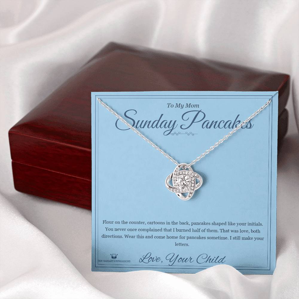 Sunday Pancakes - Love Knot Necklace for Mom - personalized keepsake gift from SKH Radiant Expressions