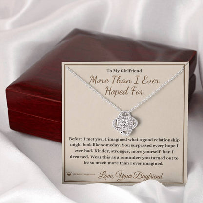 Meaningful gift for girlfriend - More Than I Ever Hoped For