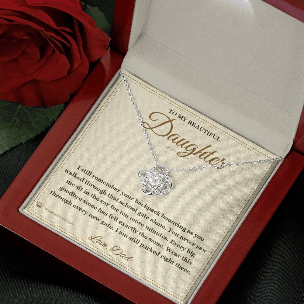 Personalized Love Knot Necklace for daughter