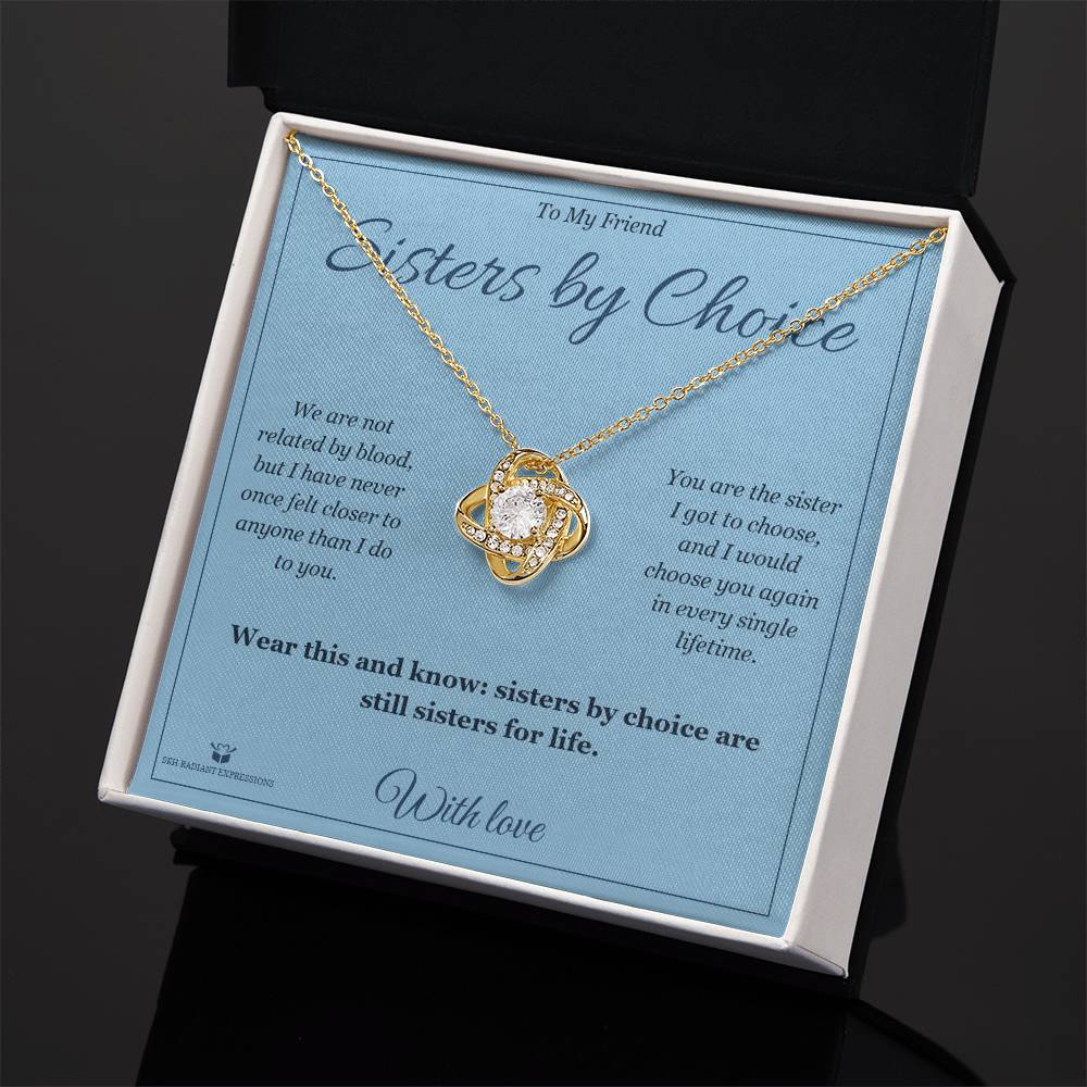 Custom name-personalized Love Knot Necklace gift for friend