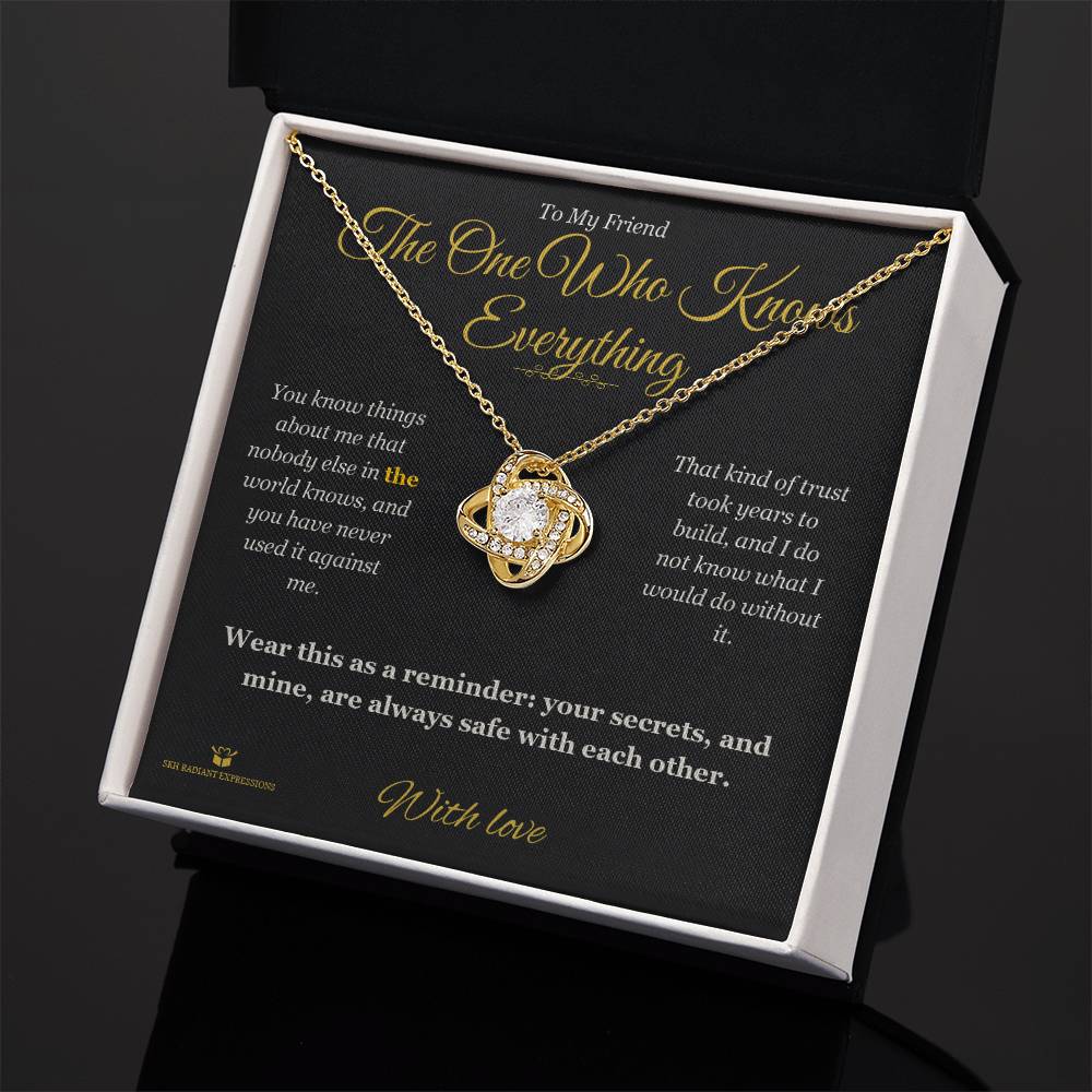 Meaningful gift for friend - The One Who Knows Everything