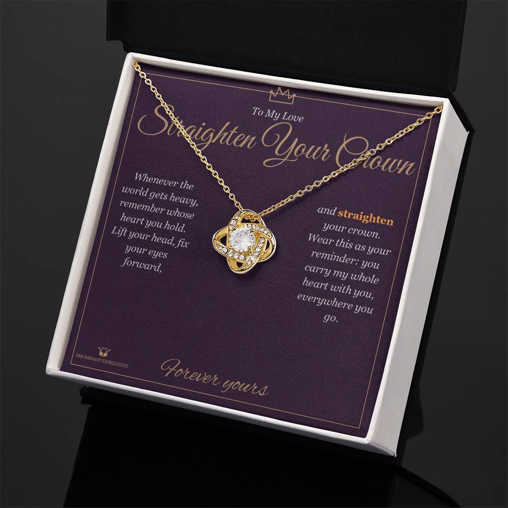 Add a name to this Love Knot Necklace - gift for partner
