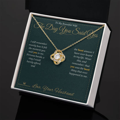 Personalized Love Knot Necklace for wife