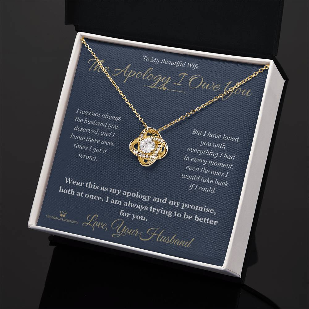 Personalized Love Knot Necklace for wife