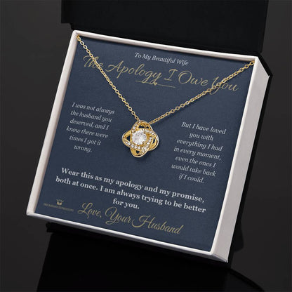 Personalized Love Knot Necklace for wife