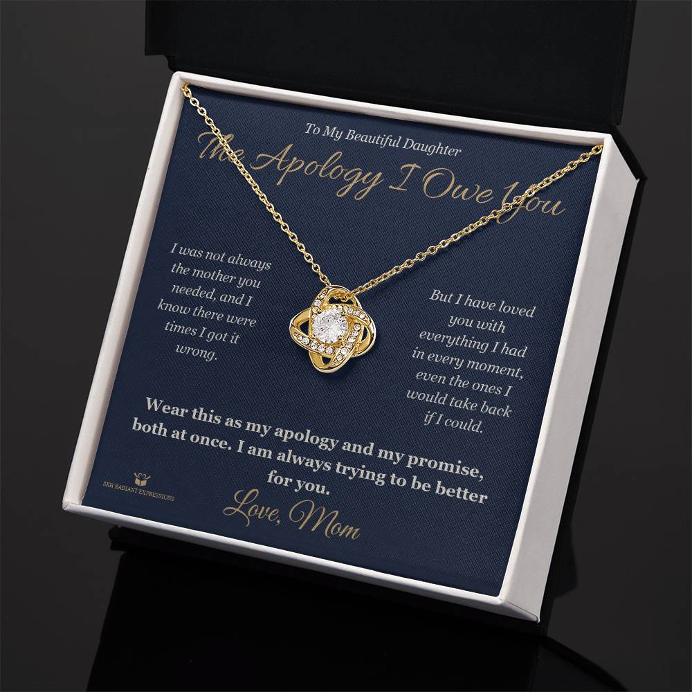 Personalized Love Knot Necklace for daughter