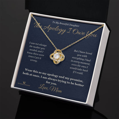 Personalized Love Knot Necklace for daughter