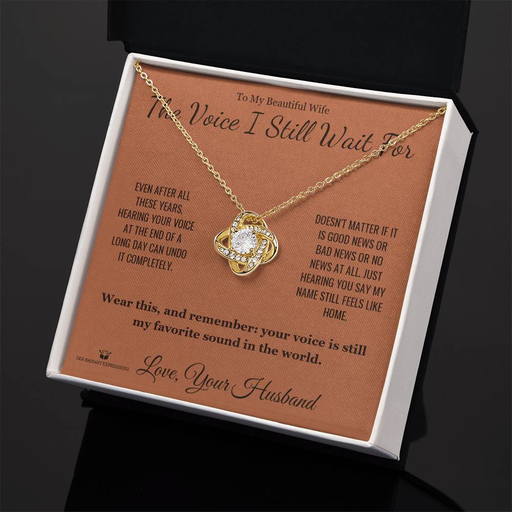 Personalized Love Knot Necklace for wife