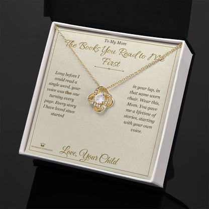 Custom name-personalized Love Knot Necklace gift for mom