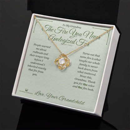Custom name-personalized Love Knot Necklace gift for grandmother