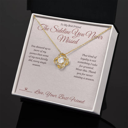 Add a name to this Love Knot Necklace - gift for best friend