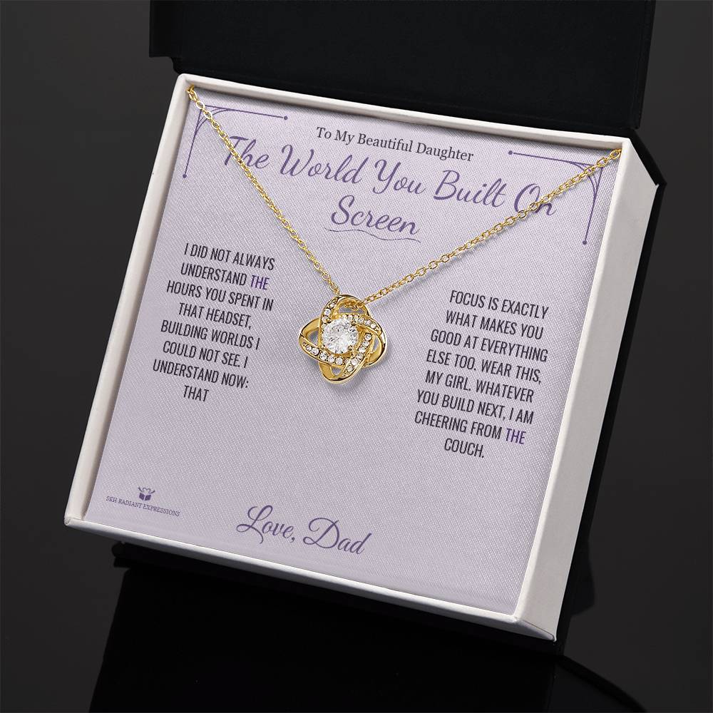 Personalized Love Knot Necklace for daughter
