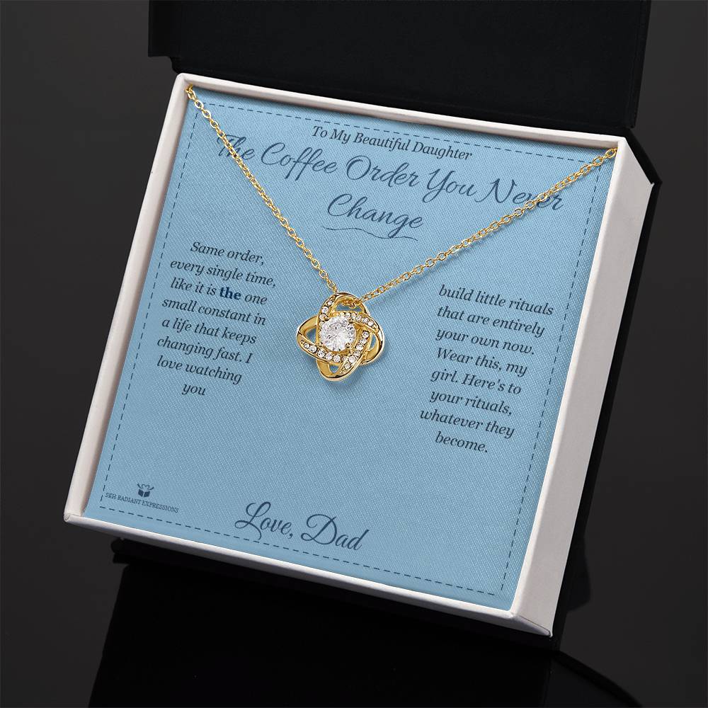 Personalized Love Knot Necklace for daughter