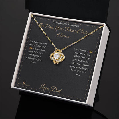 Personalized Love Knot Necklace for daughter