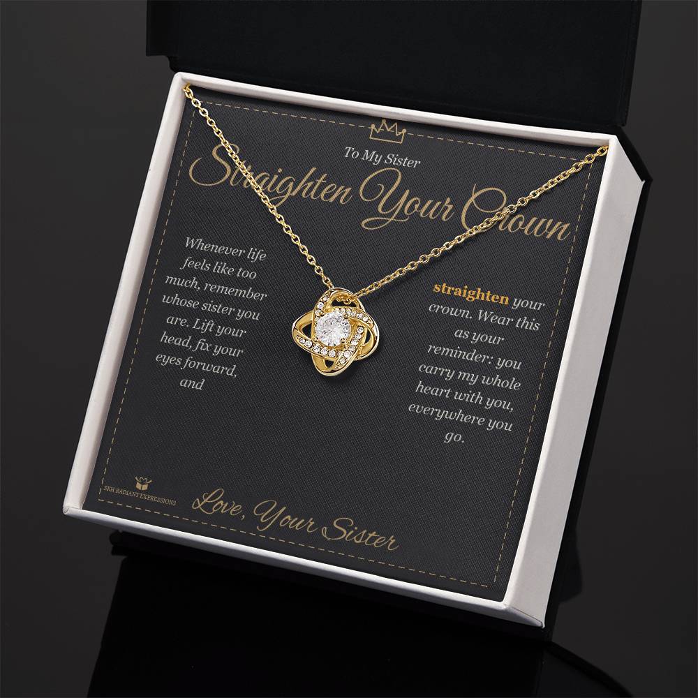 Love Knot Necklace gift for sister from Sister