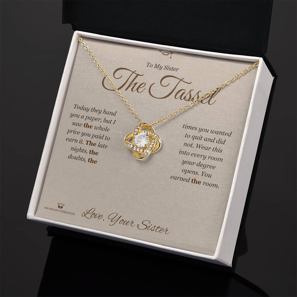 Personalized Love Knot Necklace for sister