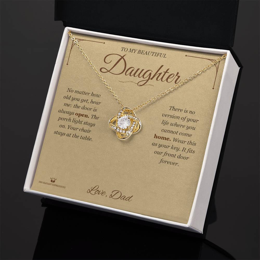 What does a Love Knot Necklace mean - gift for daughter