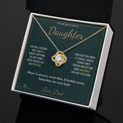 Personalized Love Knot Necklace for daughter